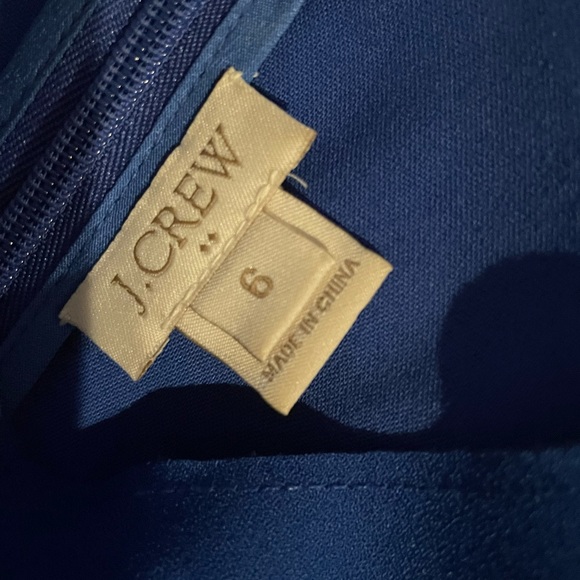 J. Crew Blue Scalloped Dress (Size 6) - Picture 7 of 9